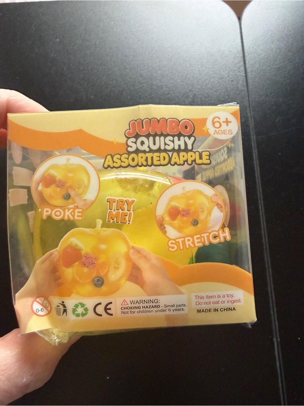 New Squishy Coconut Oil Squeeze Toy Fidget Apple Squish Fruit Jibbitz Inside